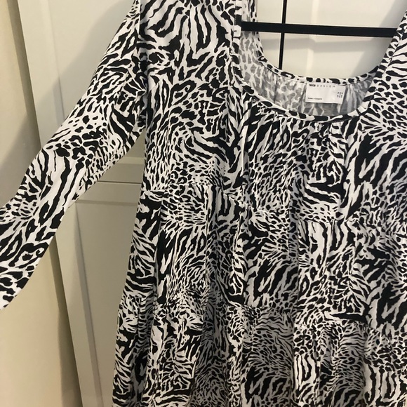 ASOS DESIGN Animal print three tiered dress - Picture 3 of 4